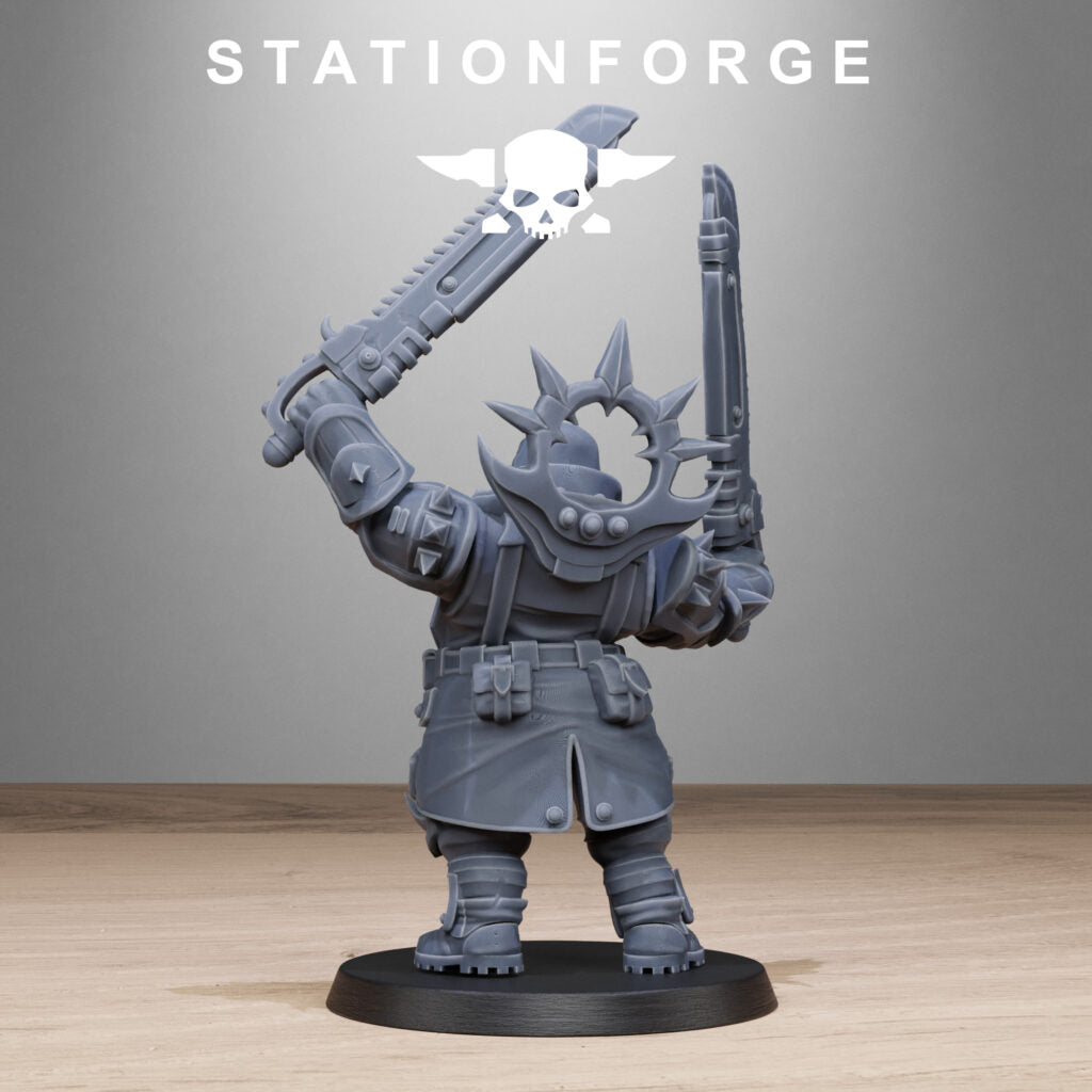 Dark Space Knights Guard The Giantes, proxy miniature, character, 28mm heroic scale unpainted resin, view 5