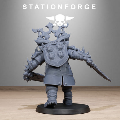 Dark Space Knights Guard The Giantes, proxy miniature, character, 28mm heroic scale unpainted resin, view 7