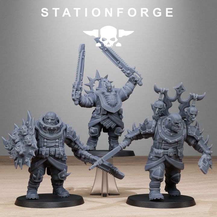 Dark Space Knights Guard The Giantes, proxy miniature, character, 28mm heroic scale unpainted resin, view 9