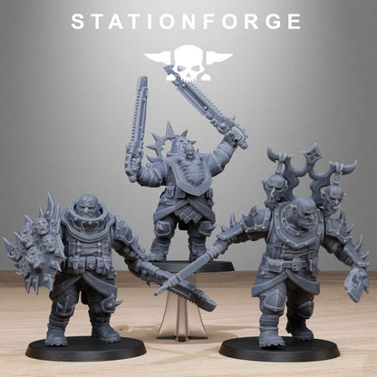 Dark Space Knights Guard The Giantes, proxy miniature, character, 28mm heroic scale unpainted resin, view 9