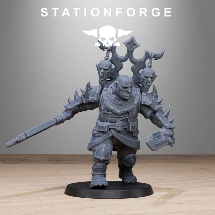 Dark Space Knights Guard The Giantes, proxy miniature, character, 28mm heroic scale unpainted resin, view 10