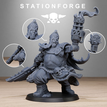 Dark Space Knights Guard Unholy Priest, proxy miniature, character, 28mm heroic scale unpainted resin