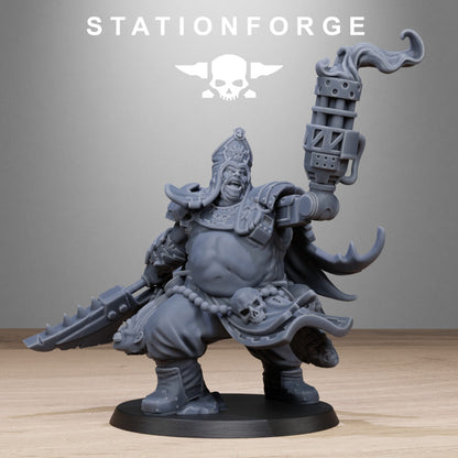 Dark Space Knights Guard Unholy Priest, proxy miniature, character, 28mm heroic scale unpainted resin, view 2