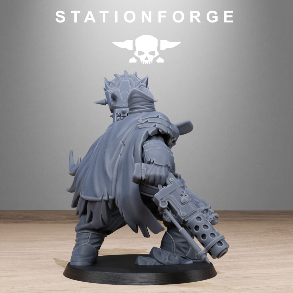 Dark Space Knights Guard Unholy Priest, proxy miniature, character, 28mm heroic scale unpainted resin, view 5