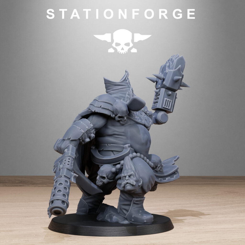 Dark Space Knights Guard Unholy Priest, proxy miniature, character, 28mm heroic scale unpainted resin, view 6