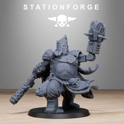 Dark Space Knights Guard Unholy Priest, proxy miniature, character, 28mm heroic scale unpainted resin, view 7