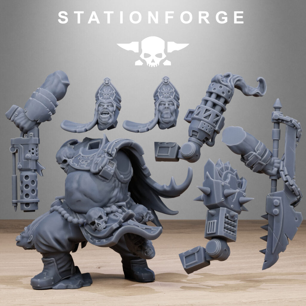 Dark Space Knights Guard Unholy Priest, proxy miniature, character, 28mm heroic scale unpainted resin, view 8