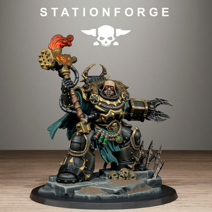 Dark Space Knights Guard Zorvan Lord, proxy miniature, character, 28mm heroic scale unpainted resin