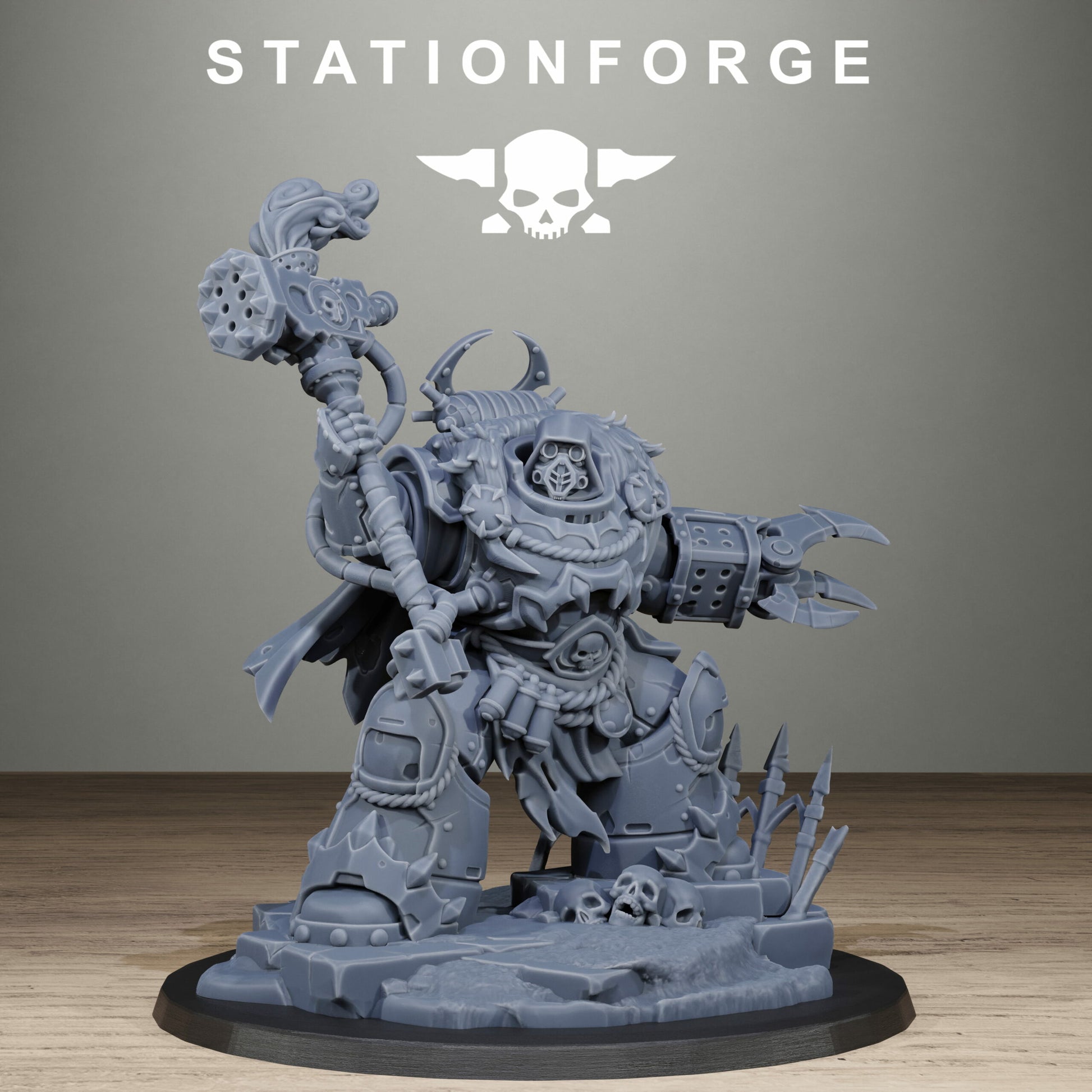 Dark Space Knights Guard Zorvan Lord, proxy miniature, character, 28mm heroic scale unpainted resin, view 3