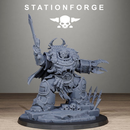 Dark Space Knights Guard Zorvan Lord, proxy miniature, character, 28mm heroic scale unpainted resin, view 4