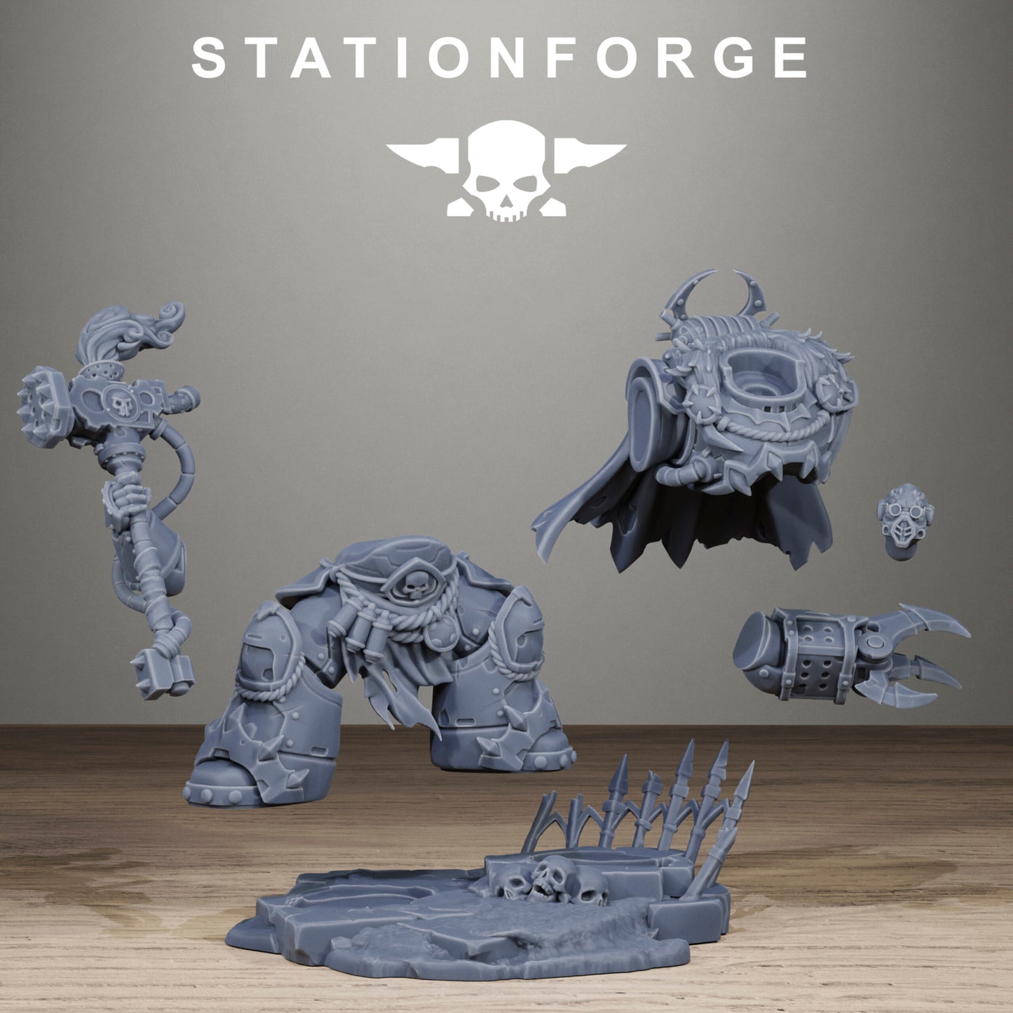 Dark Space Knights Guard Zorvan Lord, proxy miniature, character, 28mm heroic scale unpainted resin, view 7