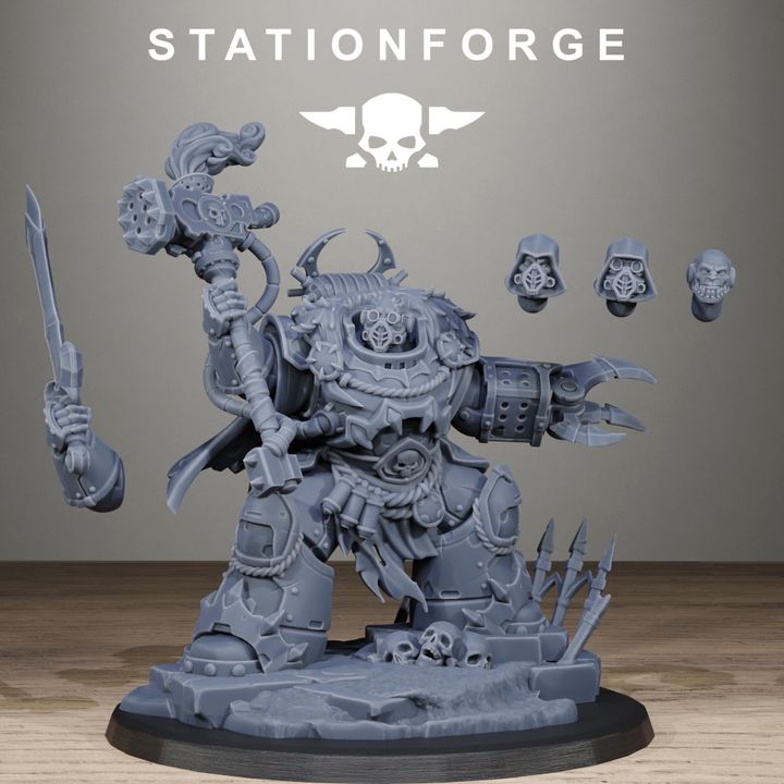 Dark Space Knights Guard Zorvan Lord, proxy miniature, character, 28mm heroic scale unpainted resin, view 8
