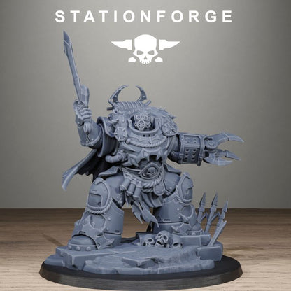 Dark Space Knights Guard Zorvan Lord, proxy miniature, character, 28mm heroic scale unpainted resin, view 9
