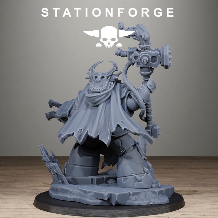Dark Space Knights Guard Zorvan Lord, proxy miniature, character, 28mm heroic scale unpainted resin, view 10