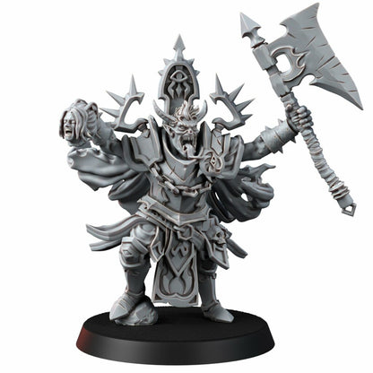 Hellspawn Altar Priest, proxy miniature, character, 28mm heroic scale unpainted resin