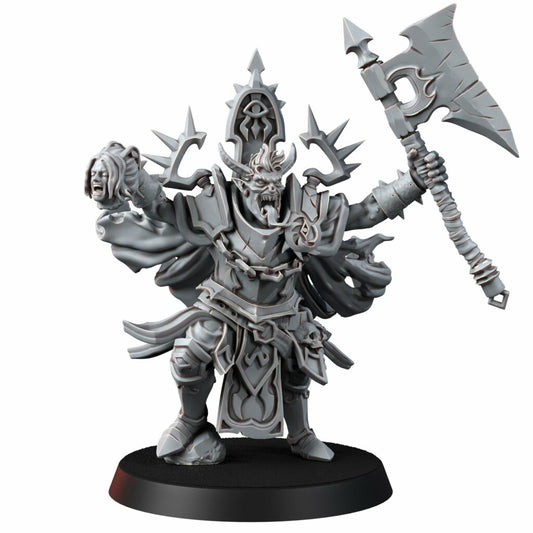 Hellspawn Altar Priest, proxy miniature, character, 28mm heroic scale unpainted resin
