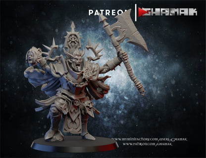 Hellspawn Altar Priest, proxy miniature, character, 28mm heroic scale unpainted resin, view 2