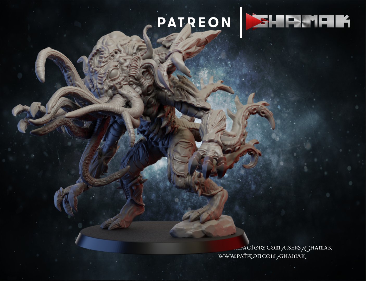 Hellspawn Creature, proxy miniature, monster, 28mm heroic scale unpainted resin, view 2