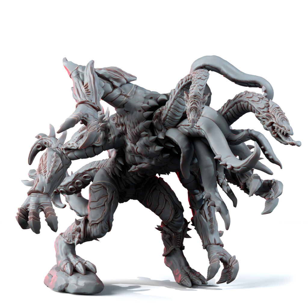 Hellspawn Creature V3, proxy miniature, monster, 28mm heroic scale unpainted resin