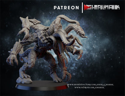 Hellspawn Creature V3, proxy miniature, monster, 28mm heroic scale unpainted resin, view 2