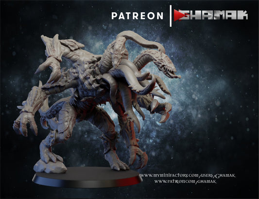 Hellspawn Creature V3, proxy miniature, monster, 28mm heroic scale unpainted resin, view 2