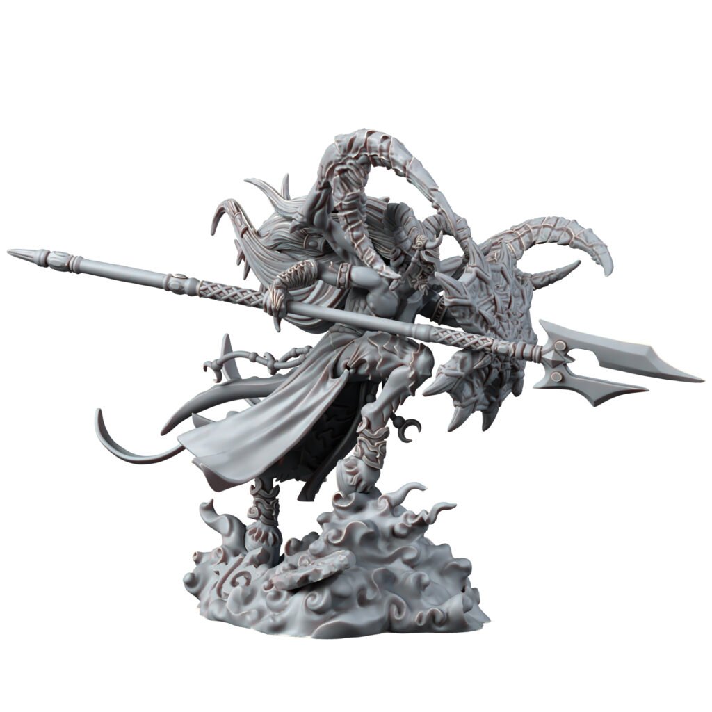 Hellspawn Lord Dagramod, proxy miniature, character, 28mm heroic scale unpainted resin
