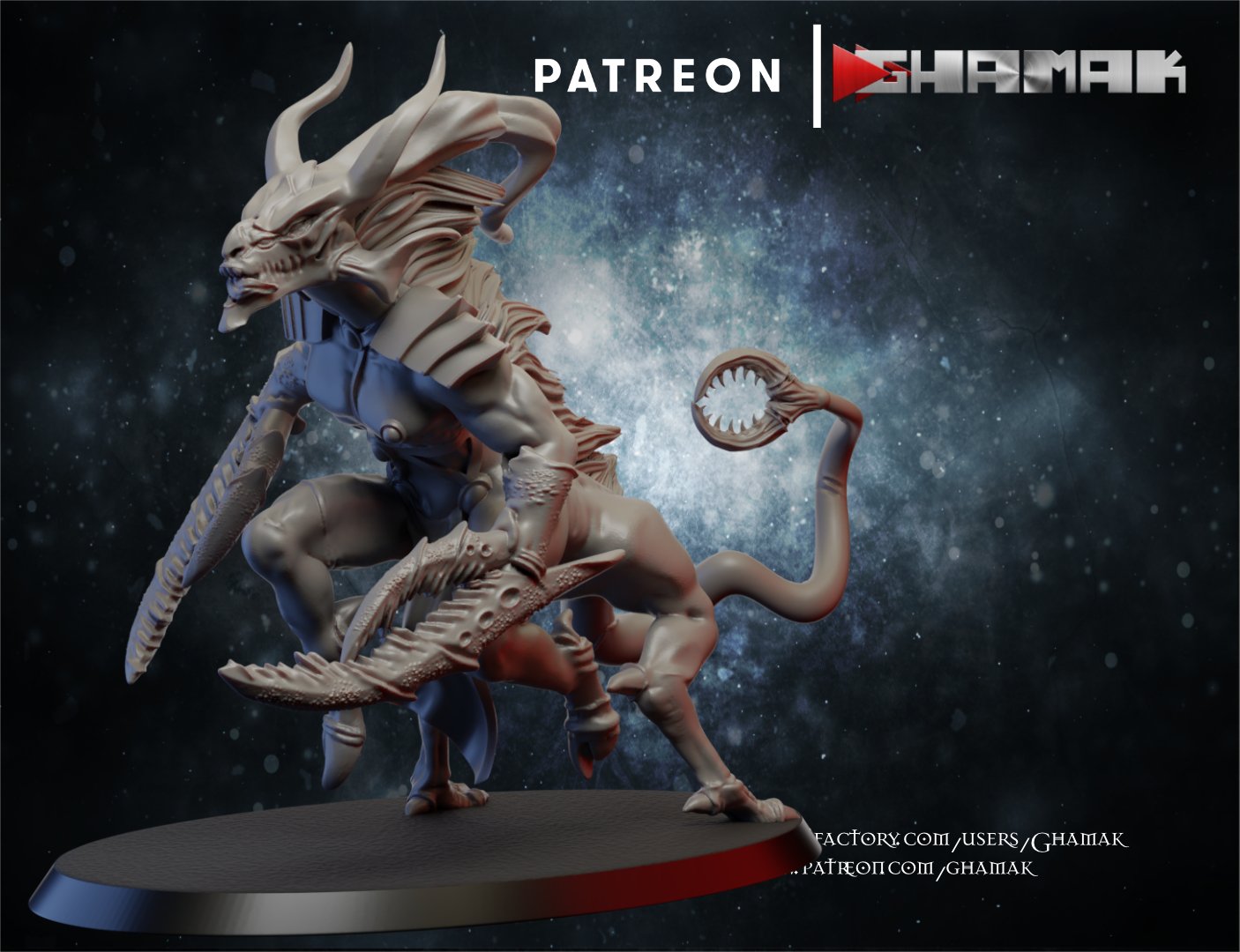 Hellspawn Thing, proxy miniature, monster, 28mm heroic scale unpainted resin, view 2