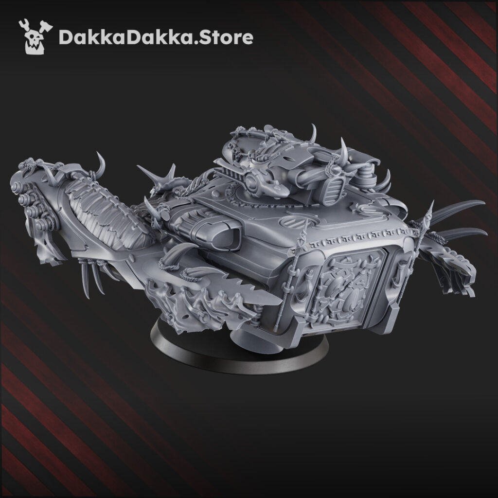 Eldar Battle Tank, proxy miniature, 28mm heroic scale unpainted resin, view 3