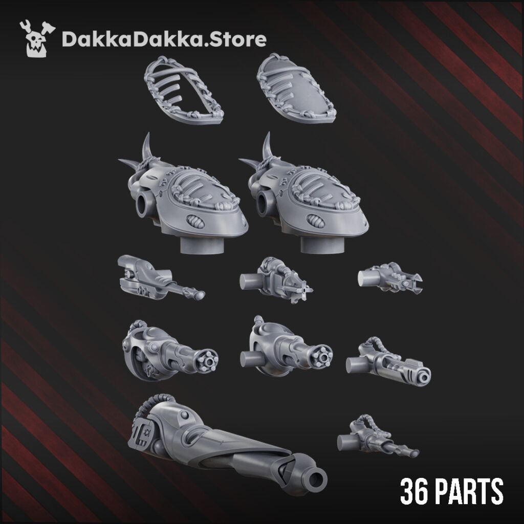 Eldar Battle Tank, proxy miniature, 28mm heroic scale unpainted resin, view 5