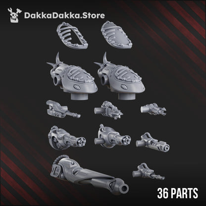 Eldar Battle Tank, proxy miniature, 28mm heroic scale unpainted resin, view 5