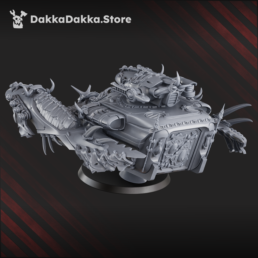 Eldar Battle Tank, proxy miniature, 28mm heroic scale unpainted resin, view 7