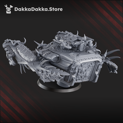 Eldar Battle Tank, proxy miniature, 28mm heroic scale unpainted resin, view 7