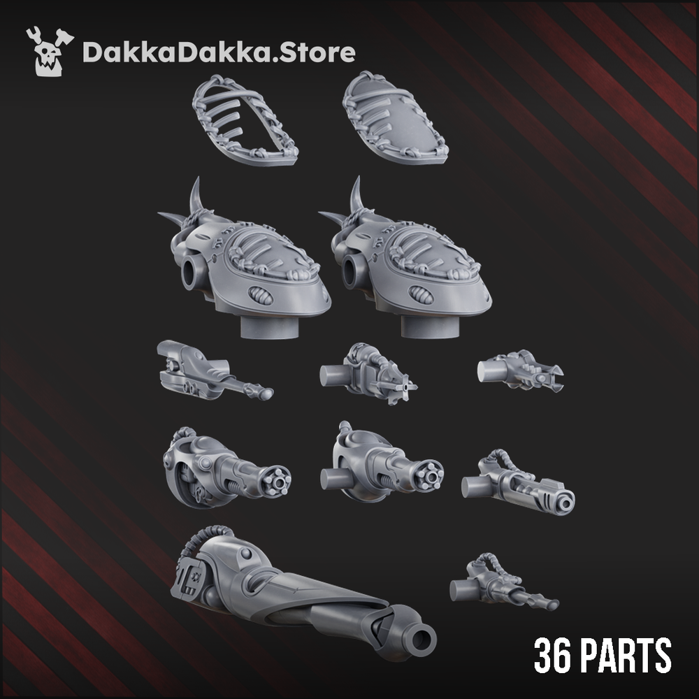 Eldar Battle Tank, proxy miniature, 28mm heroic scale unpainted resin, view 9