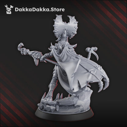 Eldar Caruskaibe The Primalsoul, proxy miniature, character, 28mm heroic scale unpainted resin, view 3