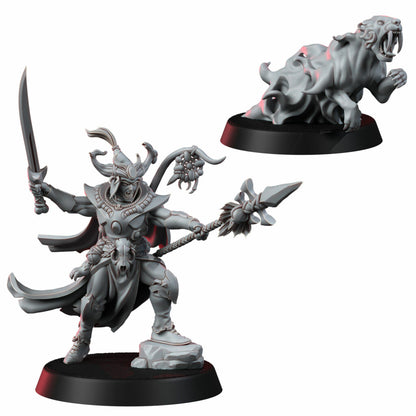 Eldar Commander, proxy miniature, character, 28mm heroic scale unpainted resin