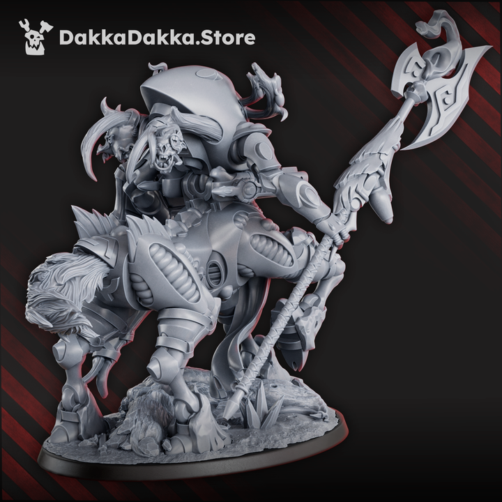 Eldar Embodimech, proxy miniature, 28mm heroic scale unpainted resin, view 3