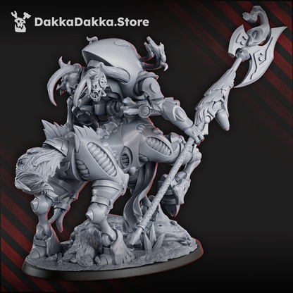 Eldar Embodimech, proxy miniature, 28mm heroic scale unpainted resin, view 3