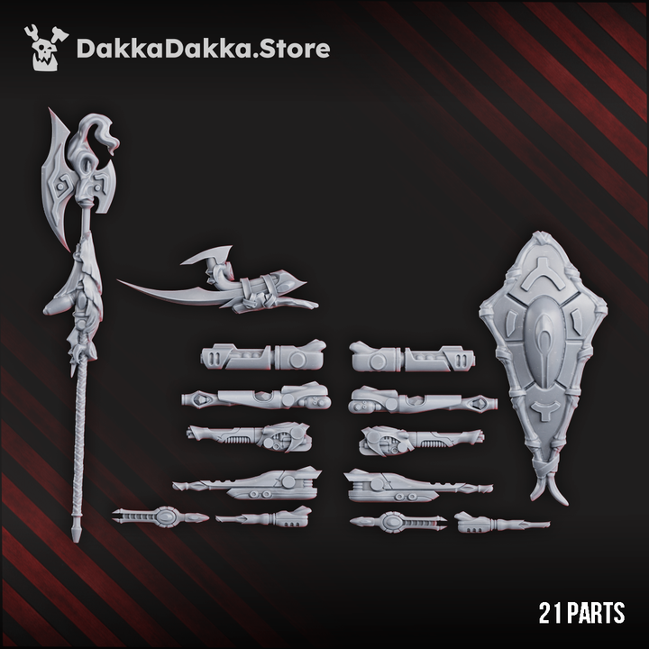 Eldar Embodimech, proxy miniature, 28mm heroic scale unpainted resin, view 5