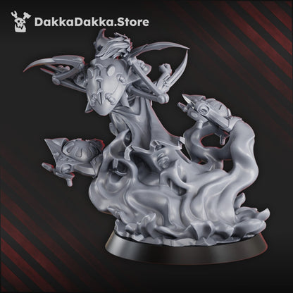Eldar Phoneuria Webstriders Queen, proxy miniature, character, 28mm heroic scale unpainted resin, view 4