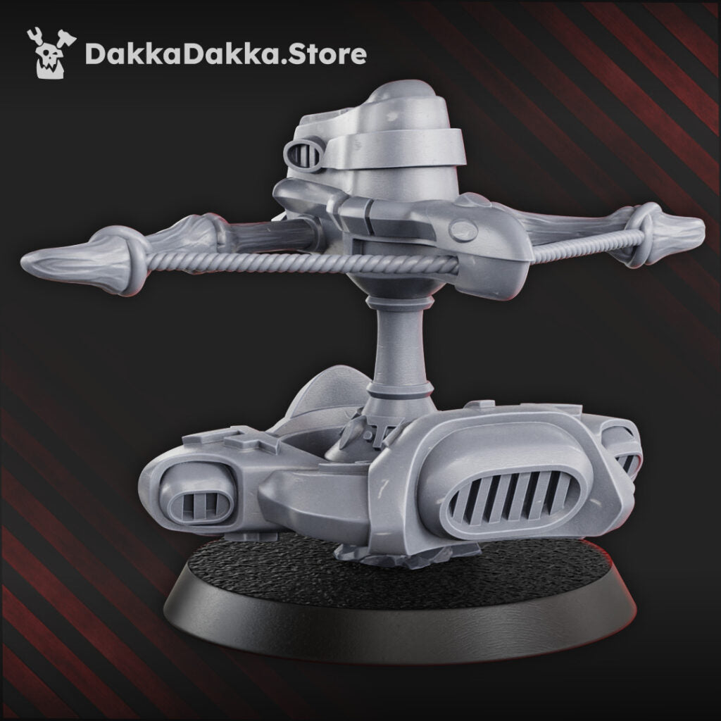 Eldar Silencekeeper Hw Vehicle, proxy miniature, 28mm heroic scale unpainted resin, view 3
