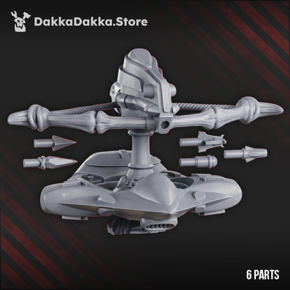 Eldar Silencekeeper Hw Vehicle, proxy miniature, 28mm heroic scale unpainted resin, view 4