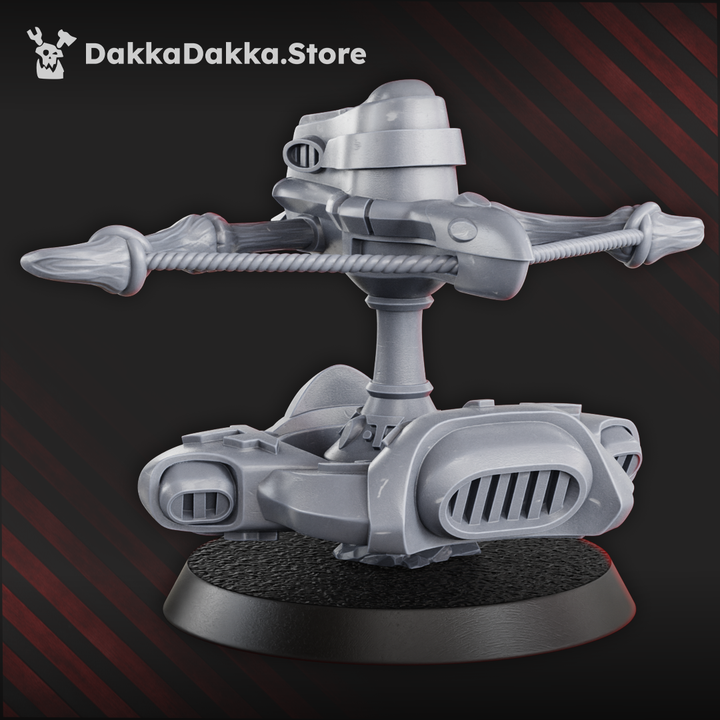Eldar Silencekeeper Hw Vehicle, proxy miniature, 28mm heroic scale unpainted resin, view 6