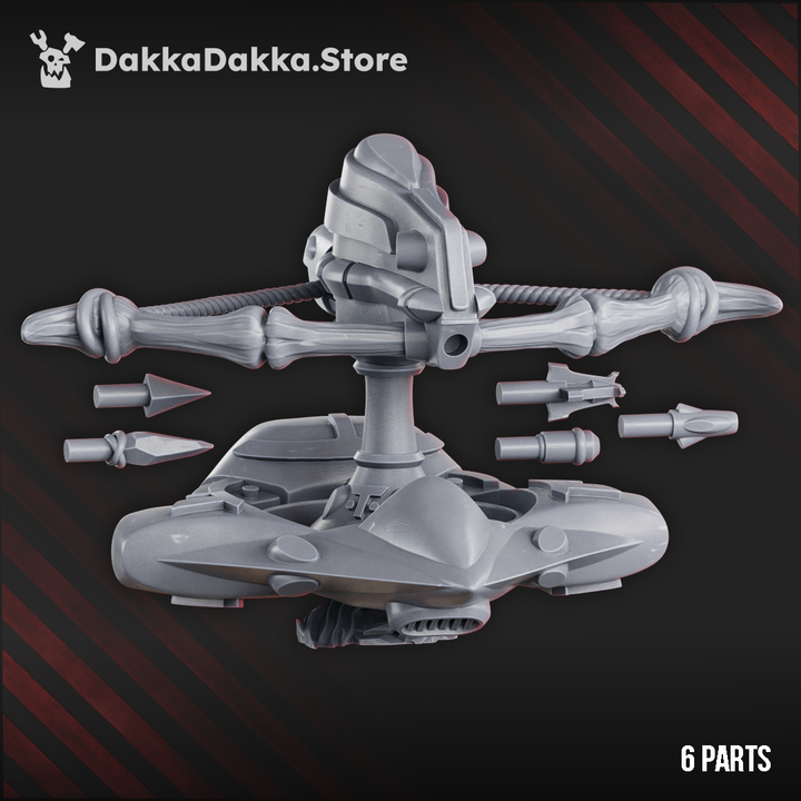 Eldar Silencekeeper Hw Vehicle, proxy miniature, 28mm heroic scale unpainted resin, view 7