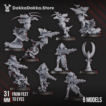 Eldar Webstriders, proxy miniature, vehicle, 28mm heroic scale unpainted resin, view 3