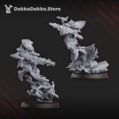 Eldar Webstriders, proxy miniature, vehicle, 28mm heroic scale unpainted resin, view 4
