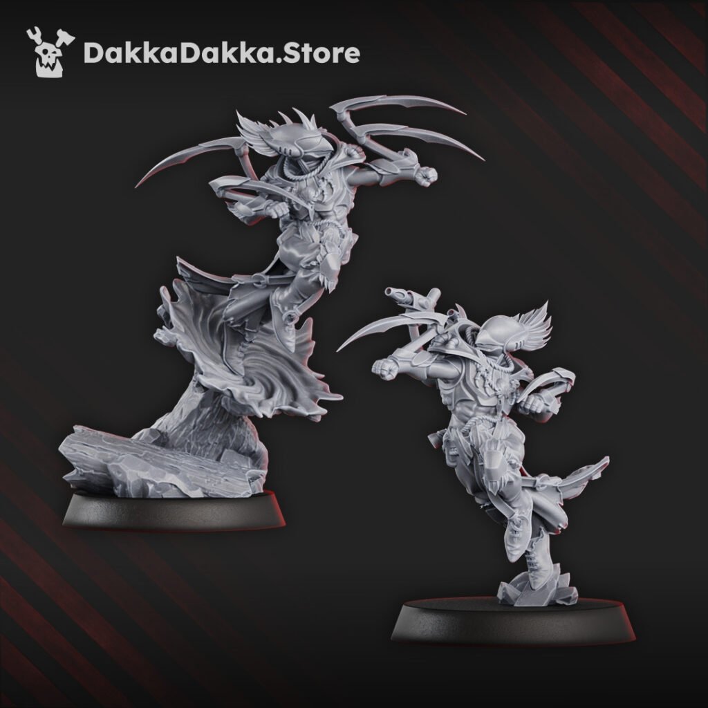 Eldar Webstriders, proxy miniature, vehicle, 28mm heroic scale unpainted resin, view 5