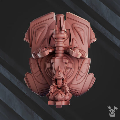 Eldar Astroshatter Hw Platform, proxy miniature, 28mm heroic scale unpainted resin, view 5