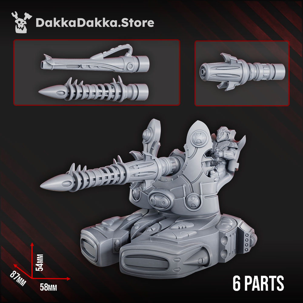Eldar Astroshatter Hw Platform, proxy miniature, 28mm heroic scale unpainted resin, view 8
