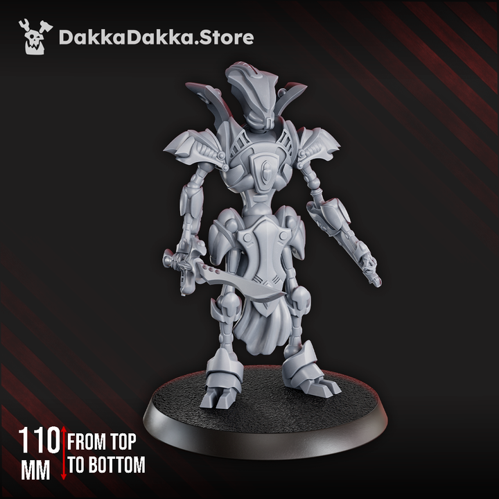 Eldar Fusor Commander, proxy miniature, character, 28mm heroic scale unpainted resin, view 5
