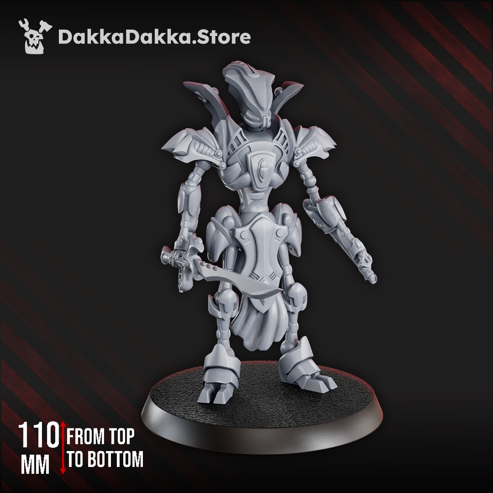 Eldar Fusor Commander, proxy miniature, character, 28mm heroic scale unpainted resin, view 6